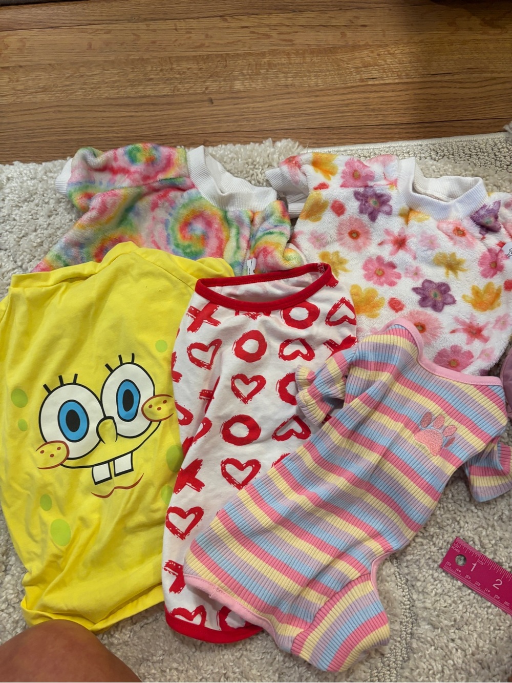 5 dog pajamas- size M